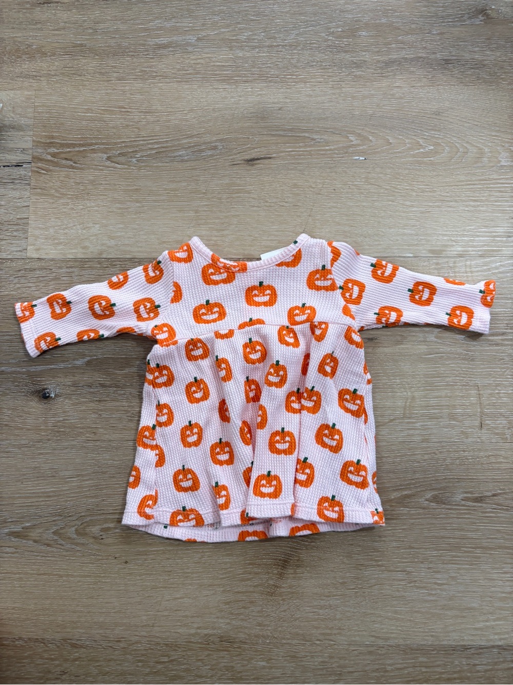 Girls' Pumpkin Print Long-Sleeve Top - Pink & Orange